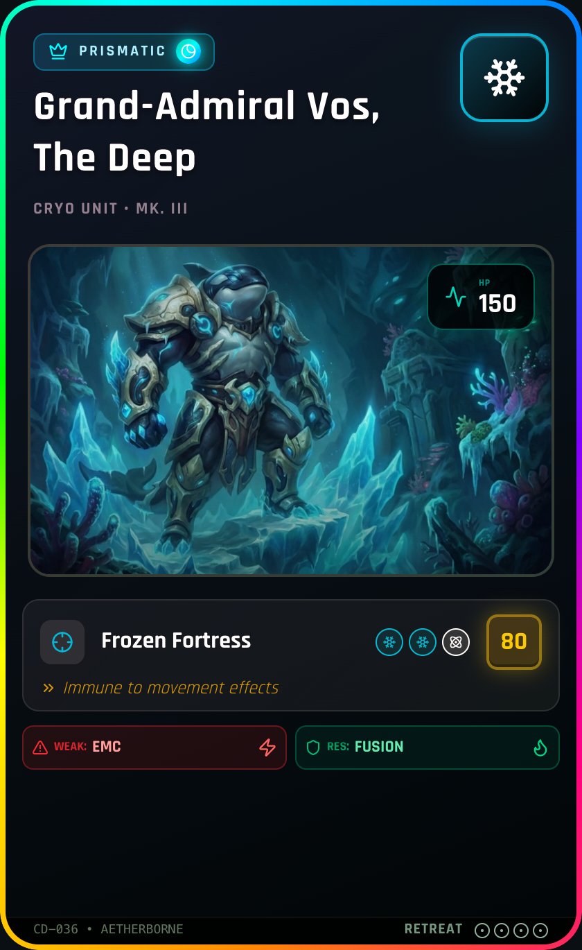 Grand-Admiral Vos, The Deep